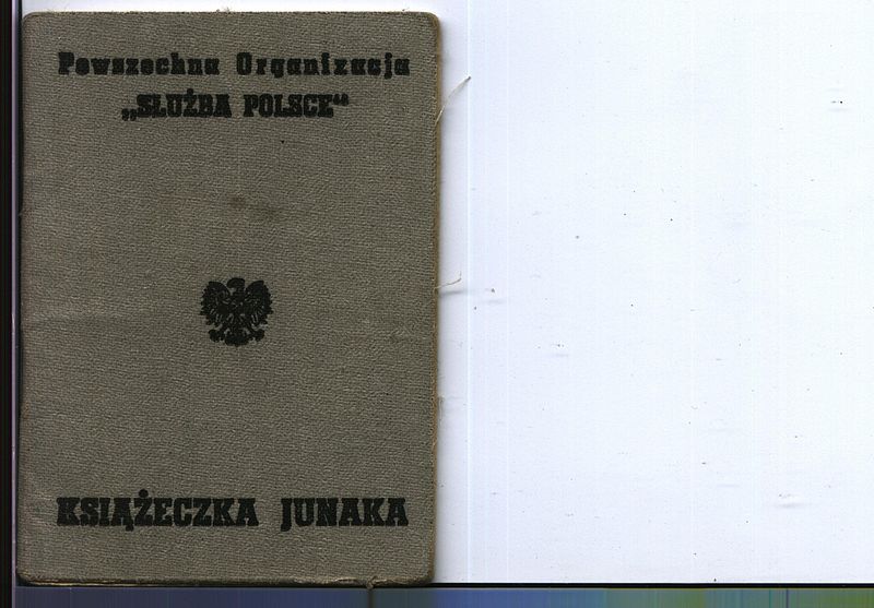 File:Książeczka Junaka organizacji "Służba Polsce" - okładka.JPG