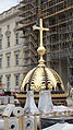 Kuppelkrone mit Kreuz am 29. Mai 2020, ab 21 Uhr aufgesetzt