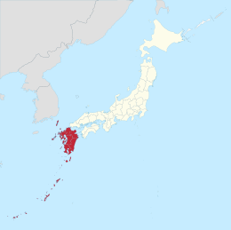 Região de Kyushu no Japão (estendida) .svg