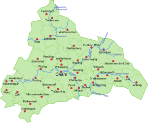 Städte, Märkte und Gemeinden im Landkreis Cham