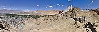 View on Leh and Indus Valley from Tsemo Gompa hill / Ladakh, India