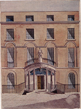 Street view of the Rotunda as Leverian Museum. LeverianEngraving.jpg