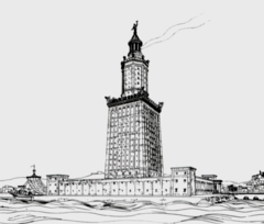 המגדלור באלכסנדריה, איור מ-1909