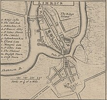 Herman Moll's map of Limerick c. 1714 Limrick 1714 (Moll).jpg