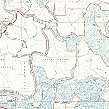 Little Island as it appears on a 1951 USGS topographic map.