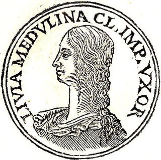 <span class="mw-page-title-main">Livia Medullina</span> Fiancee of Roman emperor Claudius (c. 6 BC - c. AD 10)