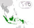 Location of Indonesia in ASEAN