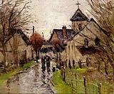 "villageoises-sous-la-pluie" (c.1900)