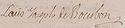 Louis Joseph de Bourbon's signature