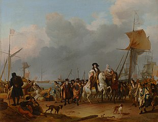 Arrivée du roi Stadholder Willem III à Oranjepolder, 31 janvier 1691