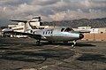 Golden West Airlines MBB HFB 320 Hansajet parkeerde in 1969 op het asfalt van de luchthaven.