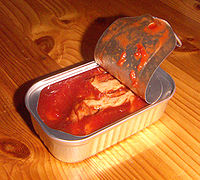 Tinned mackerel fillet in tomato sauce is a popular food in Scandinavia