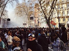Manifestants à Toulouse (Occitanie) le 28 mars.