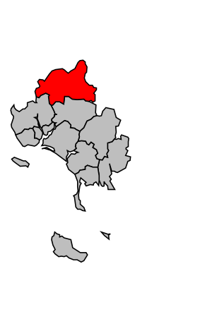 Kanton na mapě arrondissementu Lorient