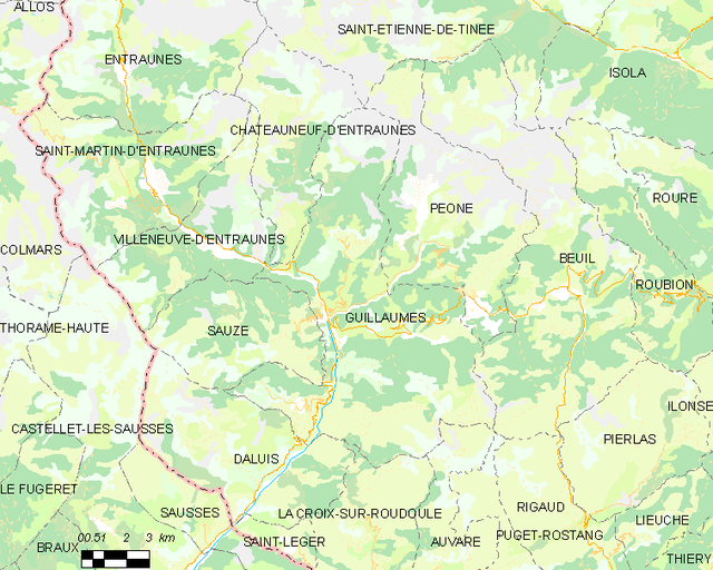 Guillaumes - Localizazion