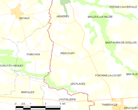 Mapa obce Piencourt