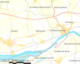 Mapa obce Montrelais