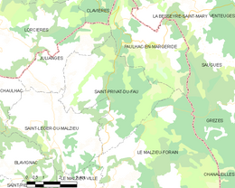 Saint-Privat-du-Fau - Localizazion