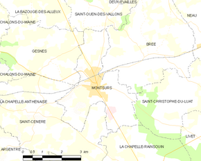 Poziția localității Montsûrs
