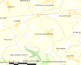 Mapa obce Allouville-Bellefosse