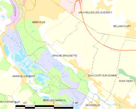 Mapa obce Épagne-Épagnette