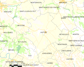 Poziția localității Lautrec