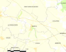 Mapa obce Mazeuil