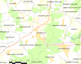 Mapa obce Bulgnéville