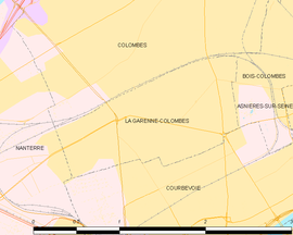 Mapa obce La Garenne-Colombes