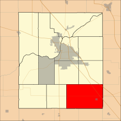 Map highlighting Lauramie Township, Tippecanoe County, Indiana.svg