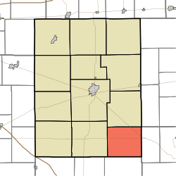 Map highlighting Richland Township, Rush County, Indiana.svg