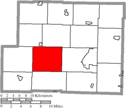 Location of Nottingham Township in Harrison County