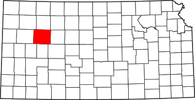 Map of Kansas highlighting Gove County.svg
