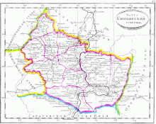 Карта Симбирской губернии на 1835 год.