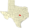 Map of Texas highlighting Williamson County.svg