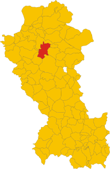 Map of comune of Avigliano (province of Potenza, region Basilicata, Italy).svg