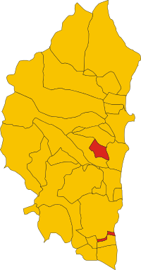 Locatie van Loceri in Nuoro (NU)