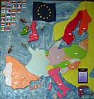 マルチパンで作った欧州連合地図（ブダペストマルチパン博物館）。