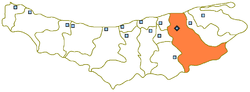 Location of Sari County in Mazandaran Province