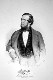 Balfe in a lithography by August Prinzhofer, 1846 Michael William Balfe Prinzhofer.jpg