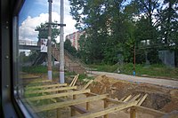Строительство новой платформы,18 августа 2013 года.