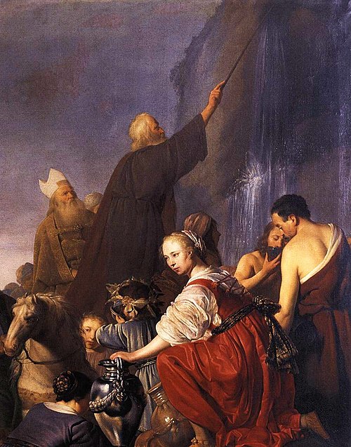Moses striking the rock, 1630 by Pieter de Grebber