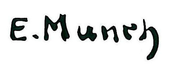 signature d'Edvard Munch