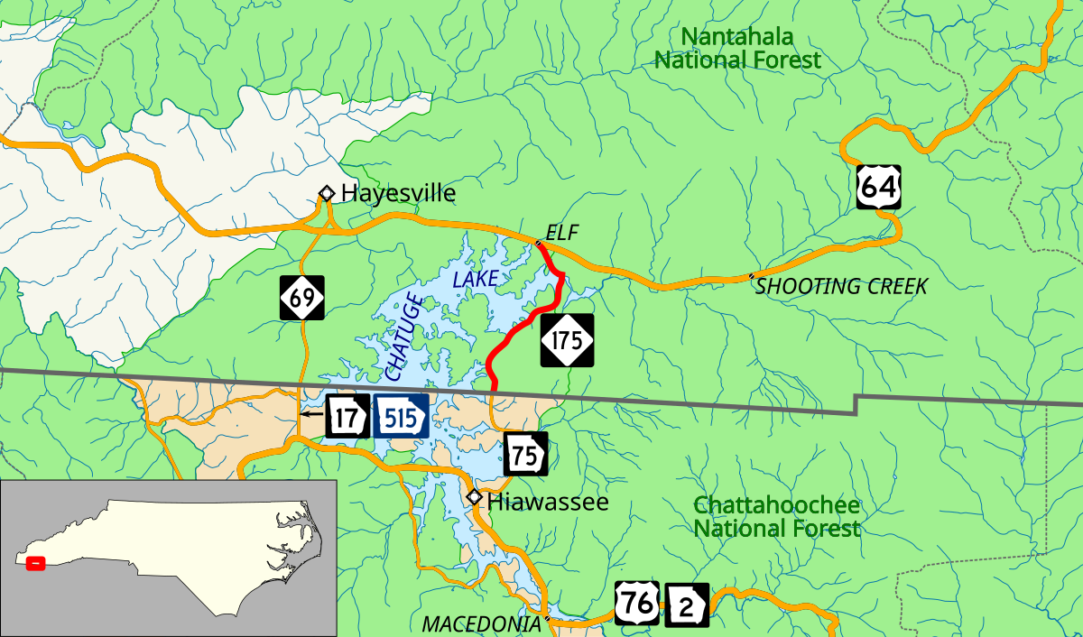 Clay County Nc Gis Mapping North Carolina Highway 175 - Wikipedia