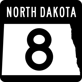 <span class="mw-page-title-main">North Dakota Highway 8</span> State highway in North Dakota, US