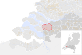 Locatie van de gemeente Steenbergen (gemeentegrenzen CBS 2016)