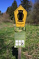 Impressionen vom Naturschutzgebiet Basaltblockmeer am Buchschirmküppel, Hinweisschild