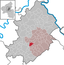 Läget för Nannhausen i Rhein-Hunsrück-Kreis