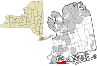 Nassau County New York incorporated and unincorporated areas Long Beach highlighted.svg