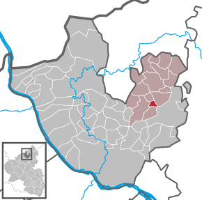 Poziția Niederhofen pe harta districtului Neuwied